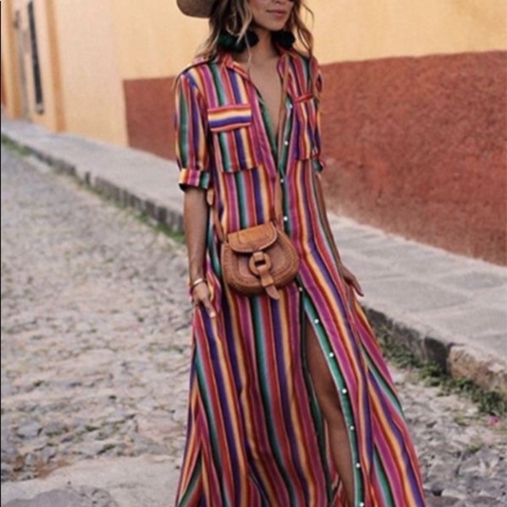 Striped Flowy Dress
